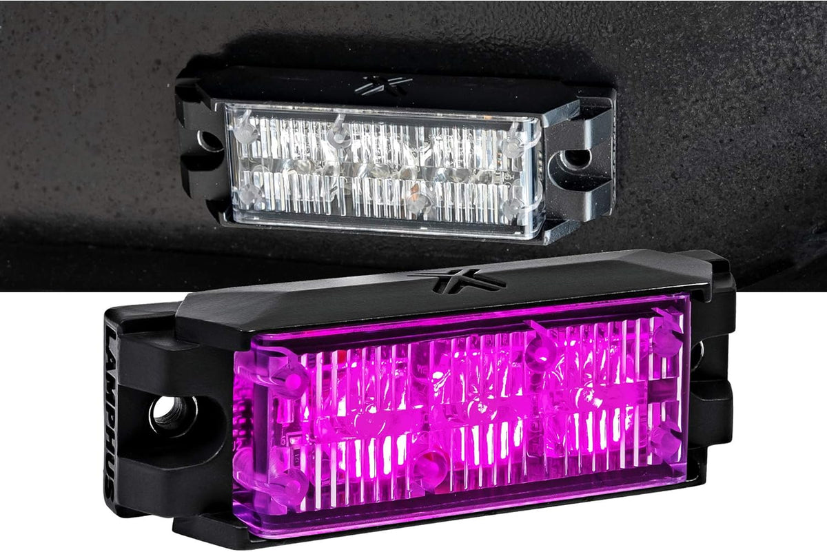 4pc 3.5" 3W RED LED Flashing Strobe Light Head Surface-Mount U237877
