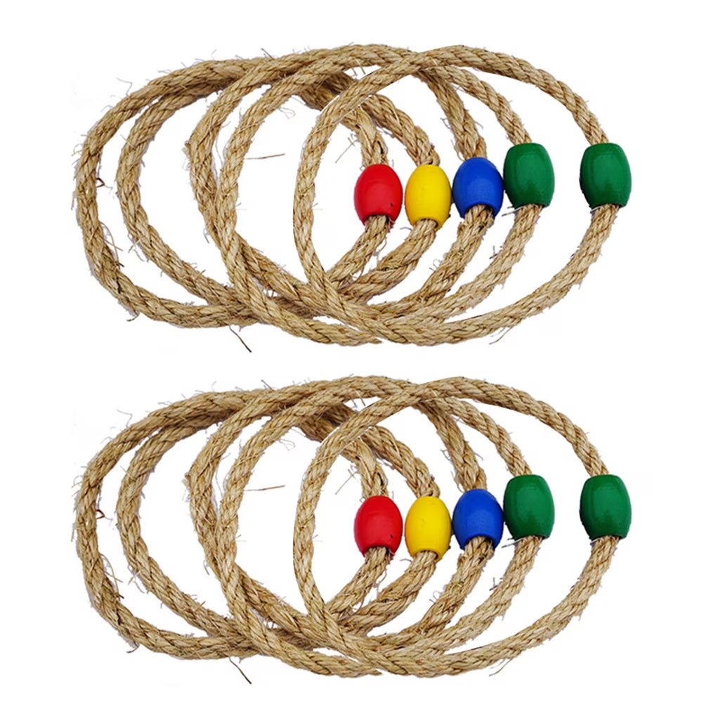 10 PCS Wooden Ring Toss Game Toy P440719