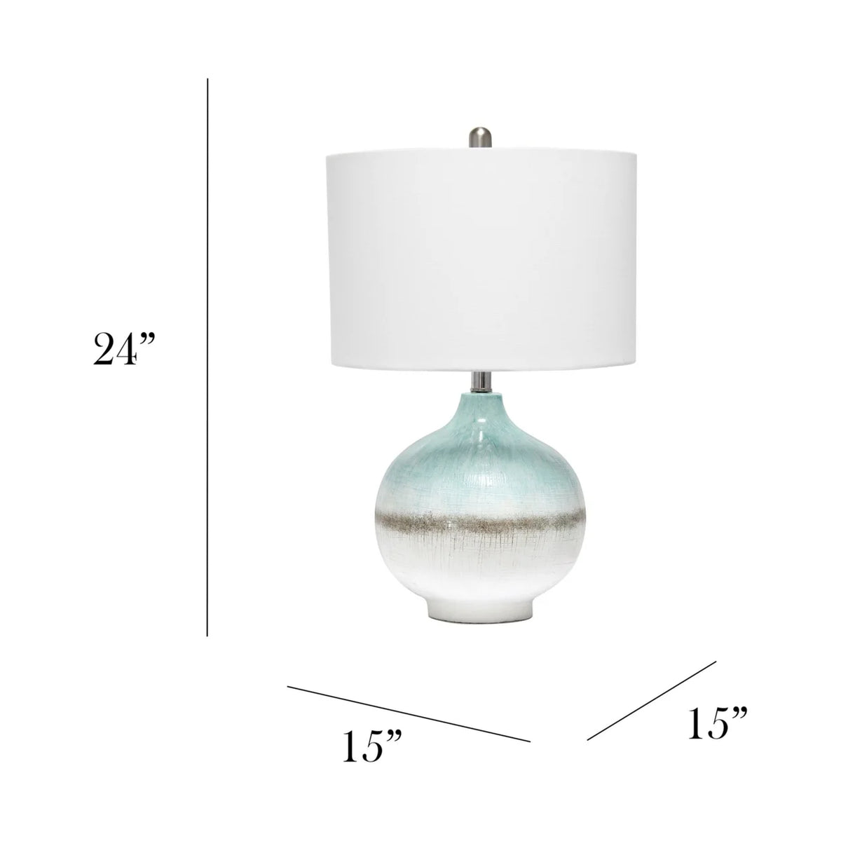 Aqua and Brown Table Lamp L520