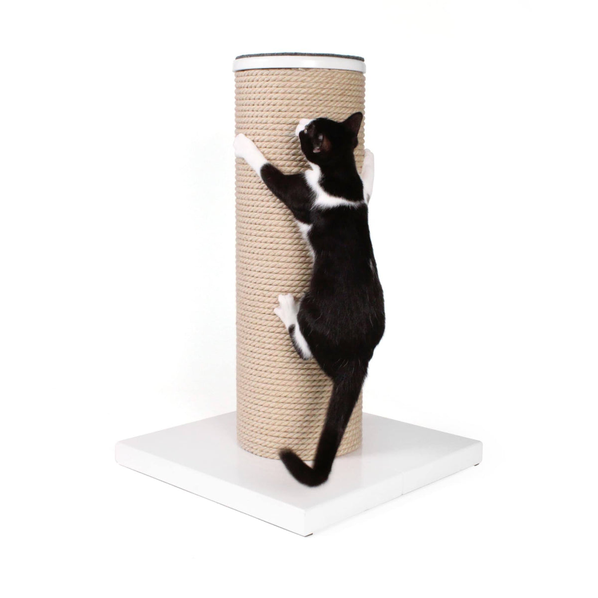 Oversized Jute Cat Scratcher and Perch, White M15580