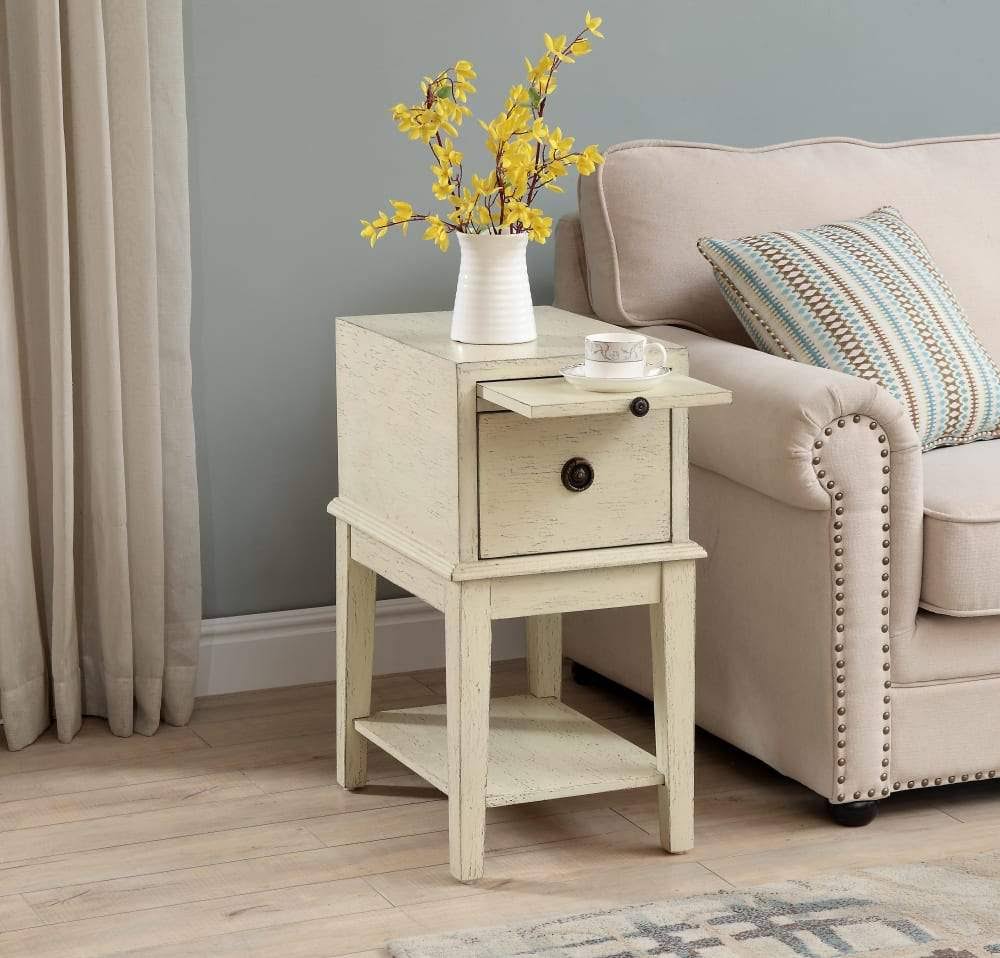 Grey One Drawer Chairside Table A310145