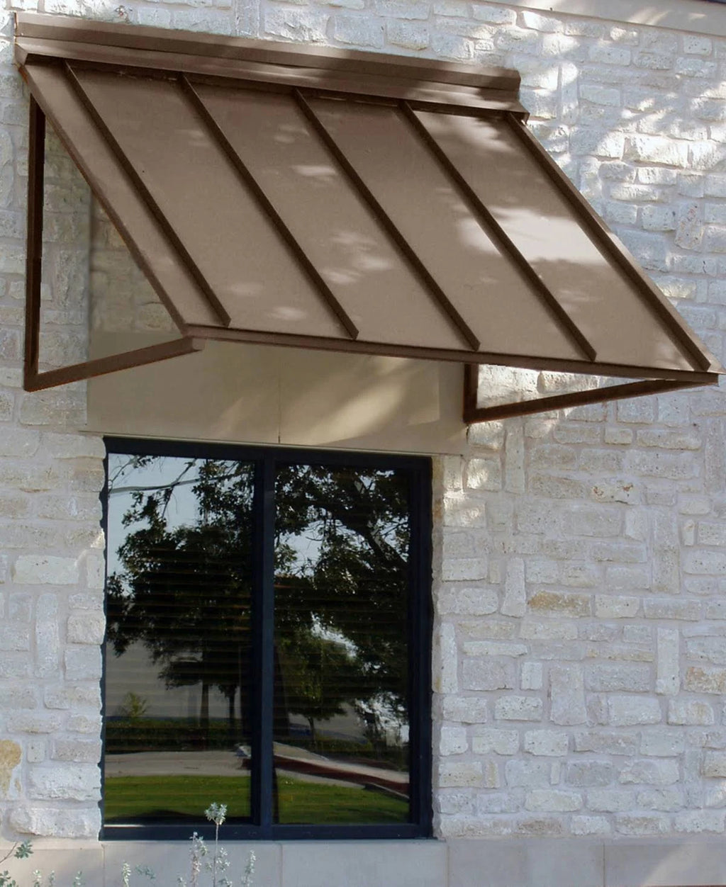 Bronze Metal Standing Seam Awning H16102