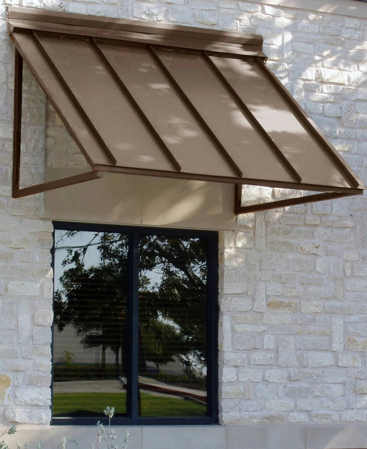 Bronze Metal Standing Seam Awning H16102