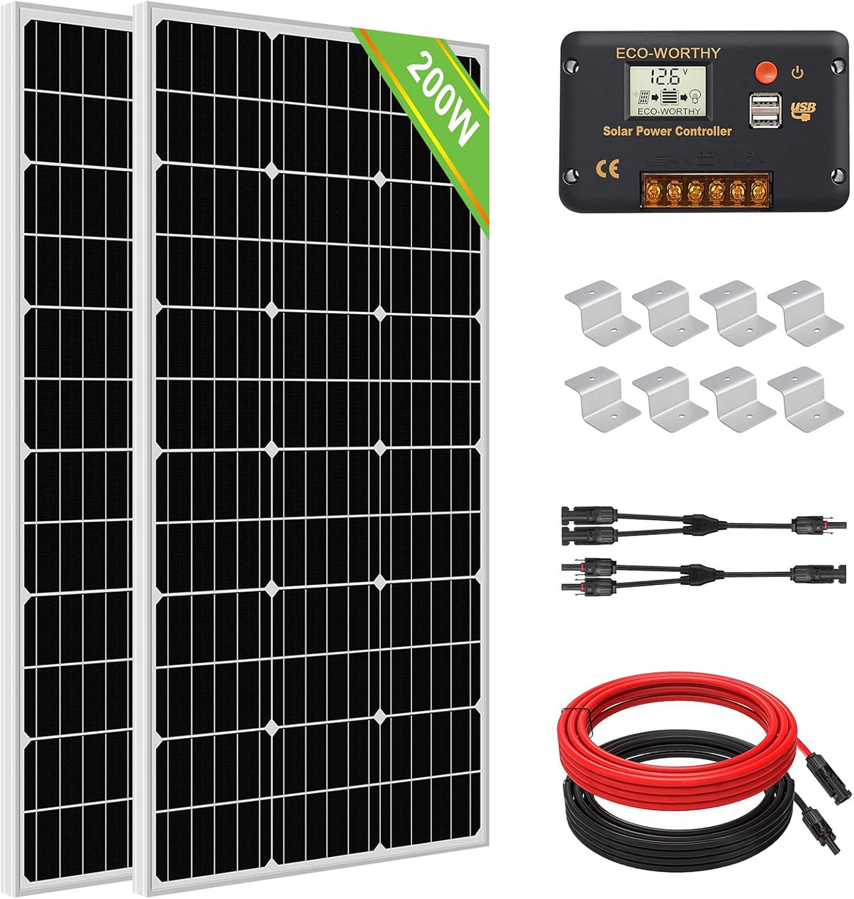 200 Watts Solar Panel Kit 12 Volt/24 Volt X136328