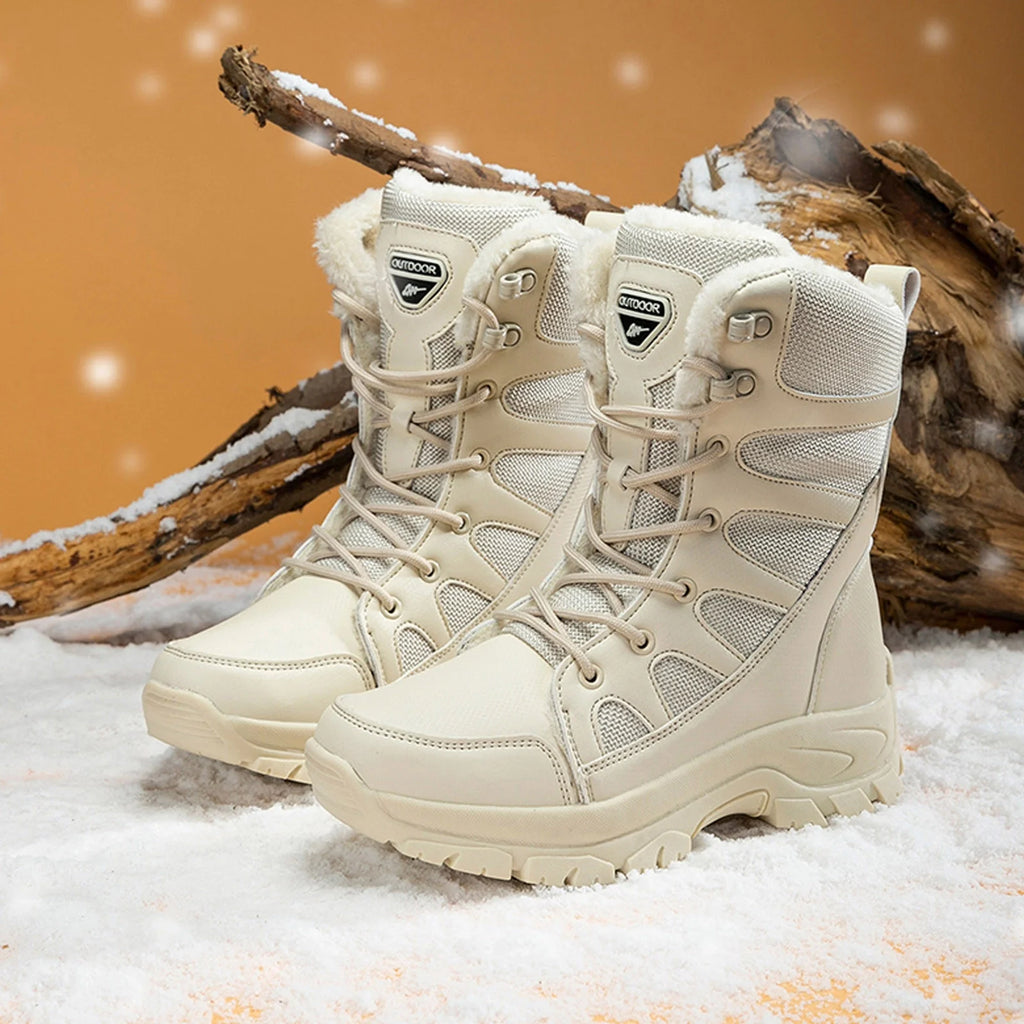 Water Proof Lace up Platform Snow Boots B5251