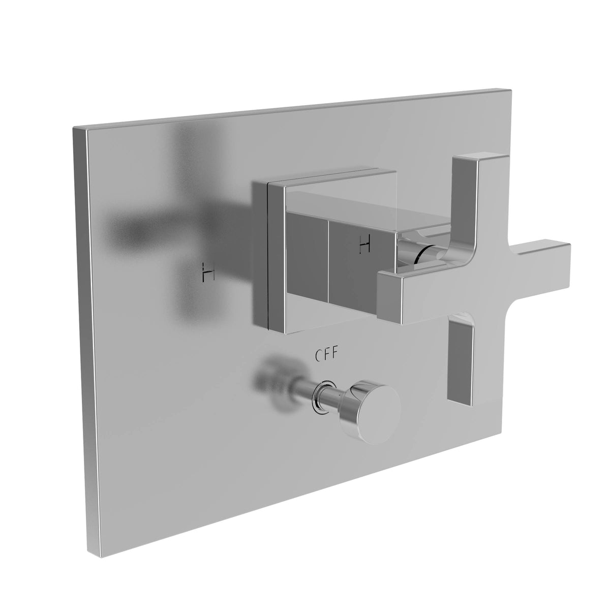 Balanced Pressure Tub & Shower Diverter Plate with Handle, Satin Bronze - PVD S84568