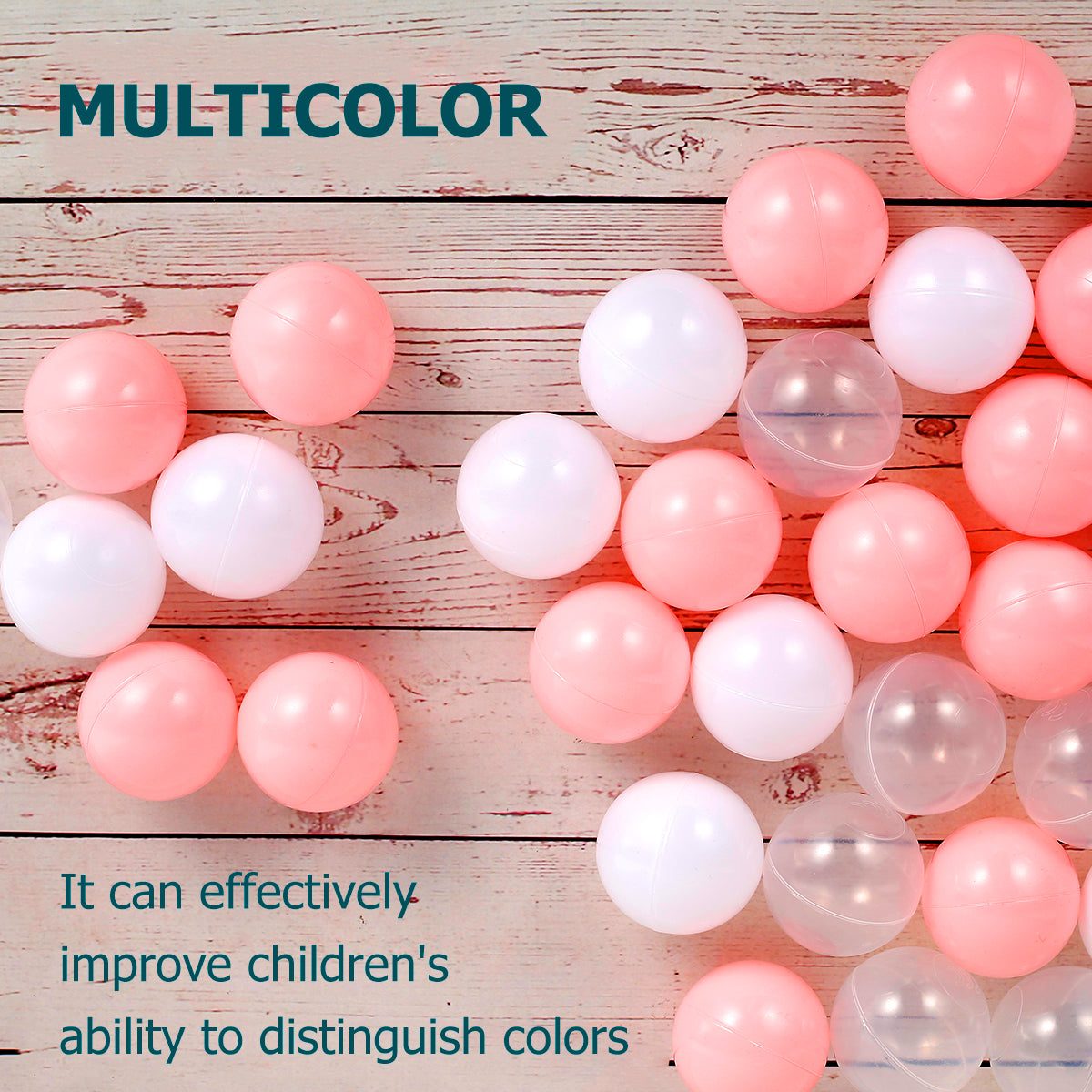 50Pcs 1.6inch Colorful Plastic Playground Ball I476682