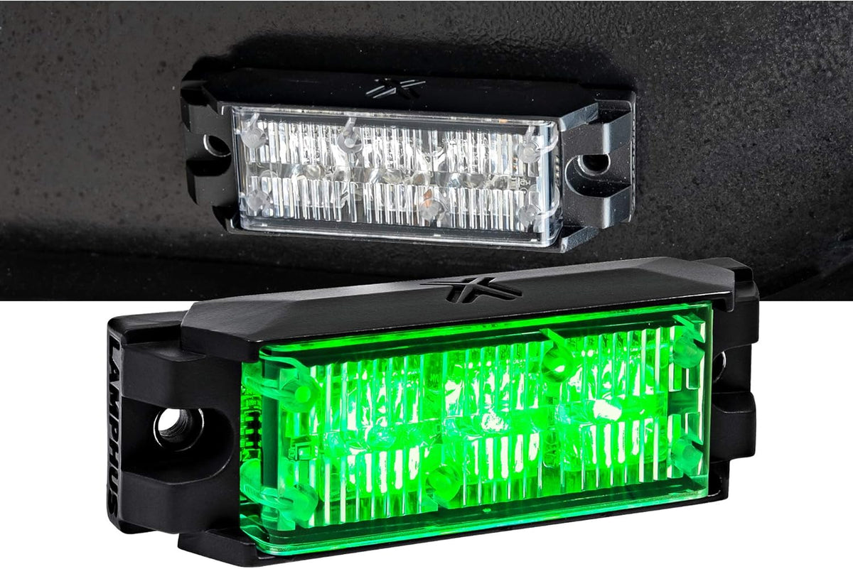 4pc 3.5" 3W RED LED Flashing Strobe Light Head Surface-Mount U237877