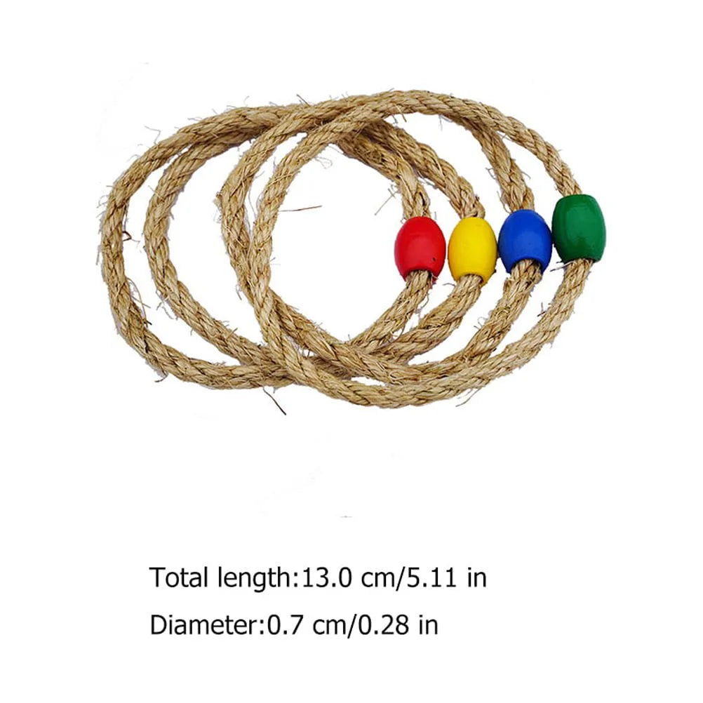 10 PCS Wooden Ring Toss Game Toy P440719