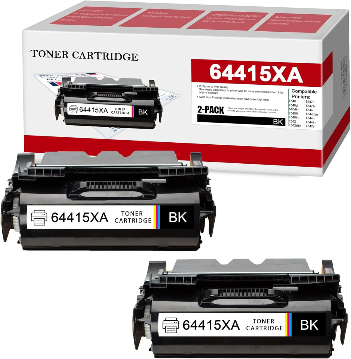 2 Pack Black Toner Cartridge O655694