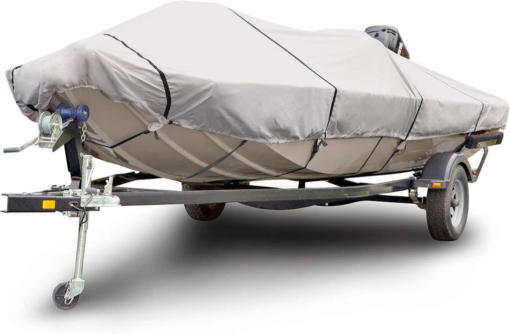 Gray Waterproof Boat Cover 14'-16' Long C5412