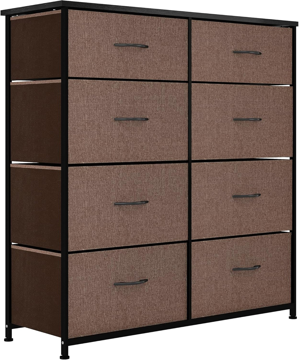 Gray 8 Drawer Fabric Dresser with Steel Frame O701849