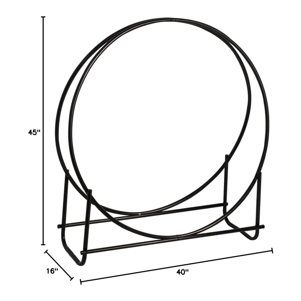Black Tubular Steel Log Rack I52553