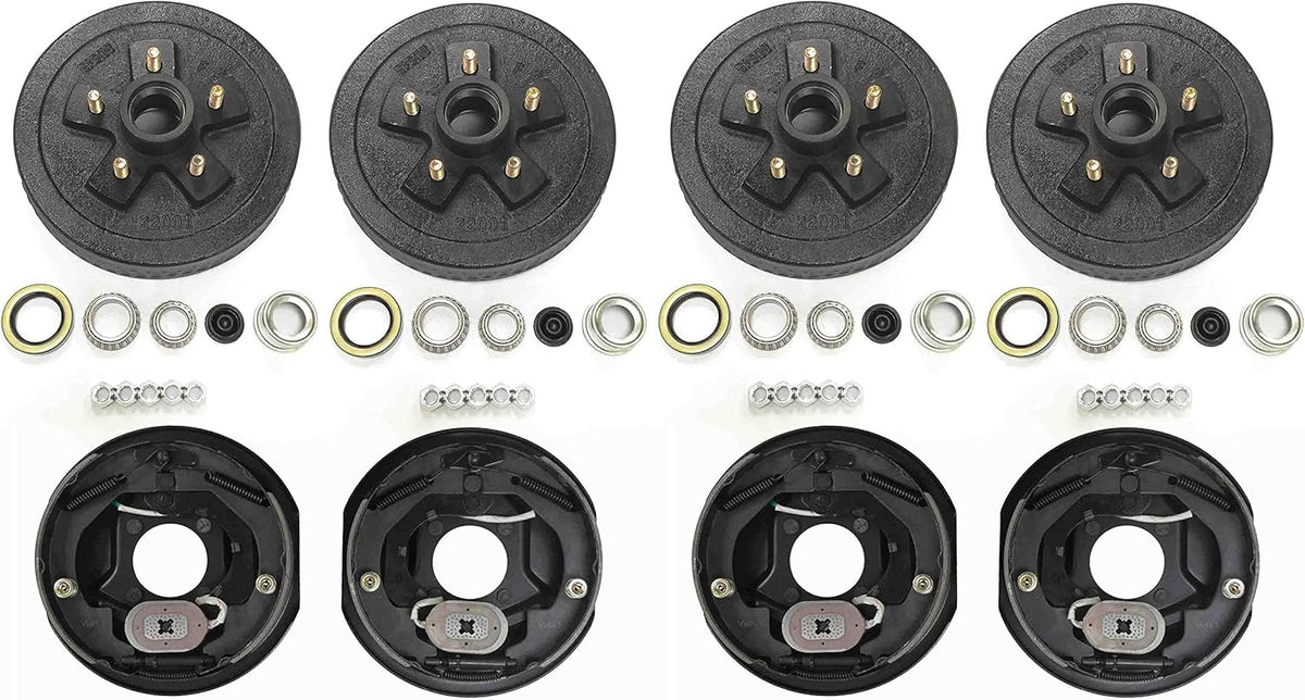 Trailer 5 on 4.5" B.C. Hub Drum Kits with 10" x2-1/4 Electric Brakes for Tandem 3500 Lbs Axles C618794