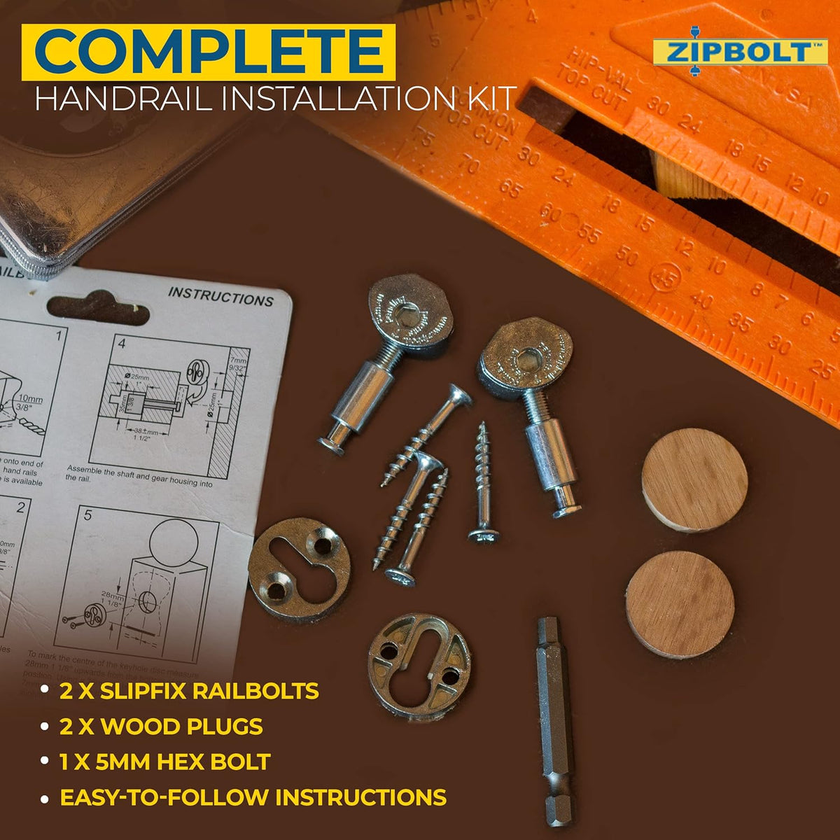 5 Pack Slipfix Railbolt I51230