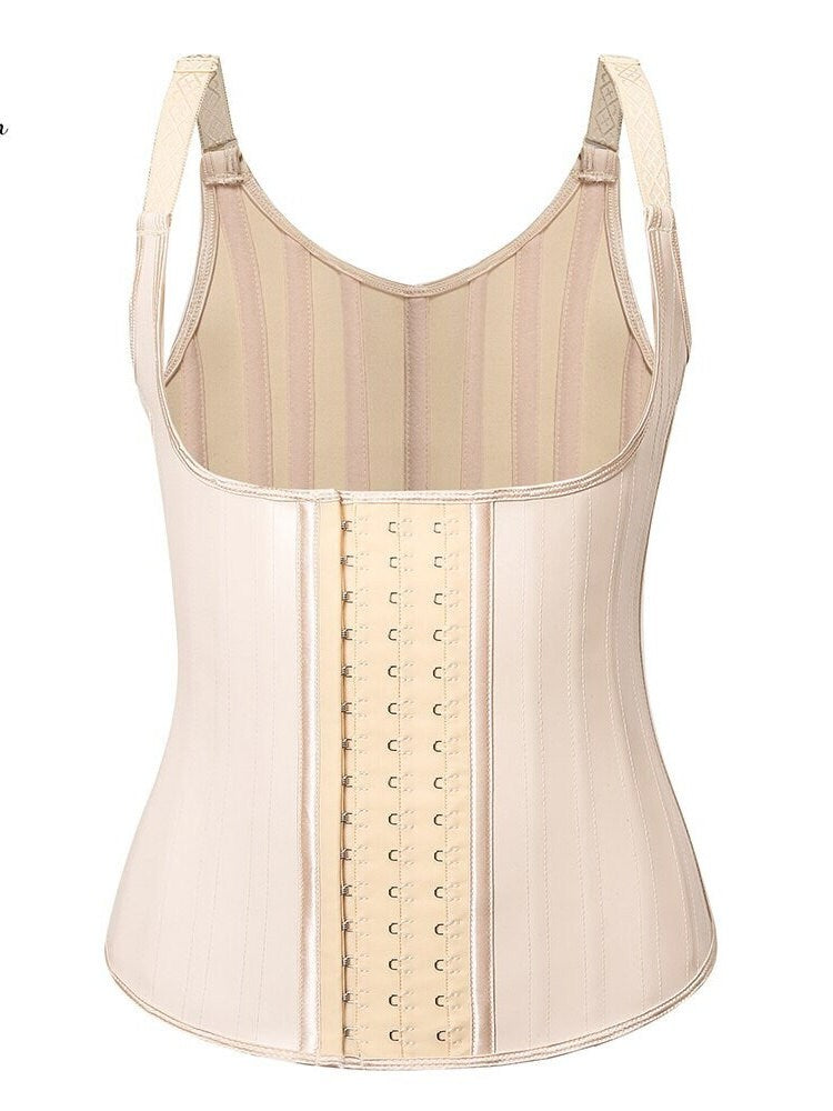 Adjustable Waist Trainer Steel Boned Corset Latex Body Shaper X629594