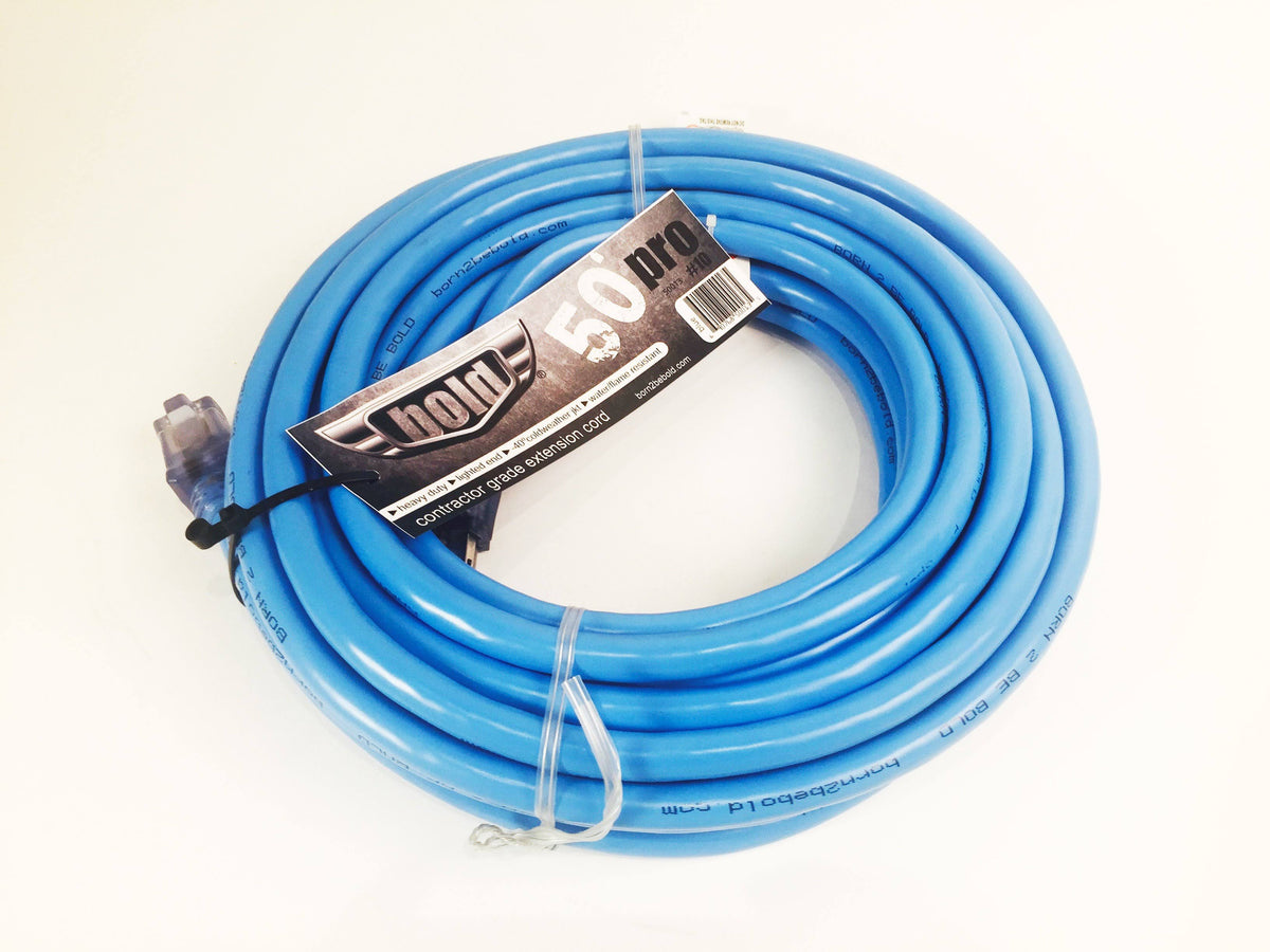 Blue Contractor Grade Lighted End Extension Cord A694