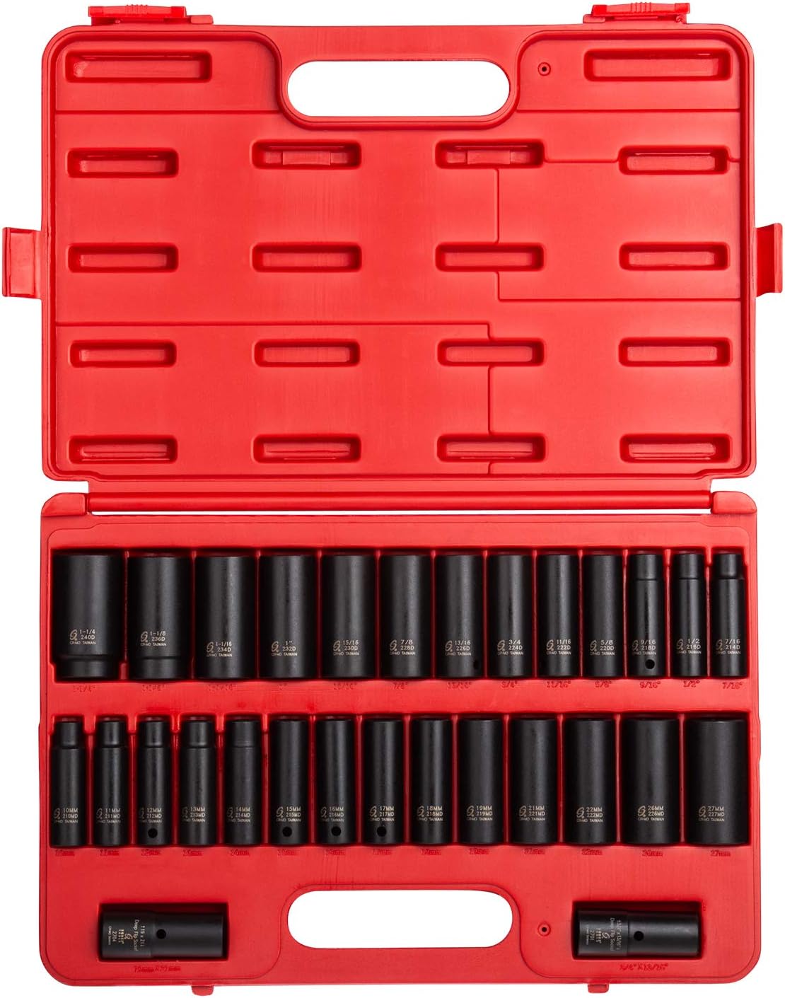 1/2 Inch Drive Master Impact Socket Set, 29-Piece, Cr-Mo Steel N747