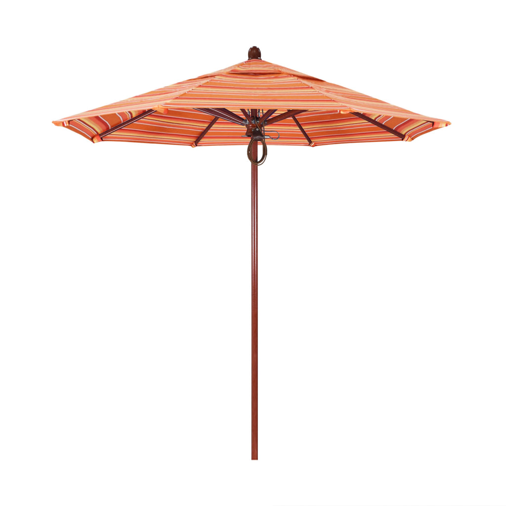 7.5' Patio Umbrella with Red Oak Fiberglass Pole S11588
