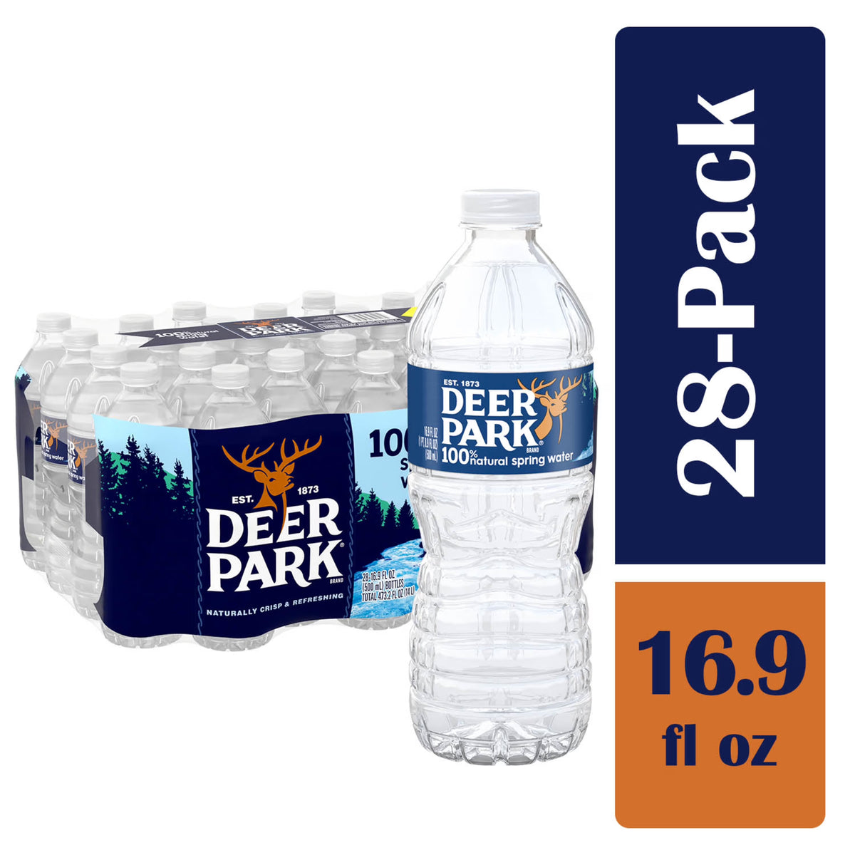 16.9-ounce Spring Water, 28 Bottles E698369