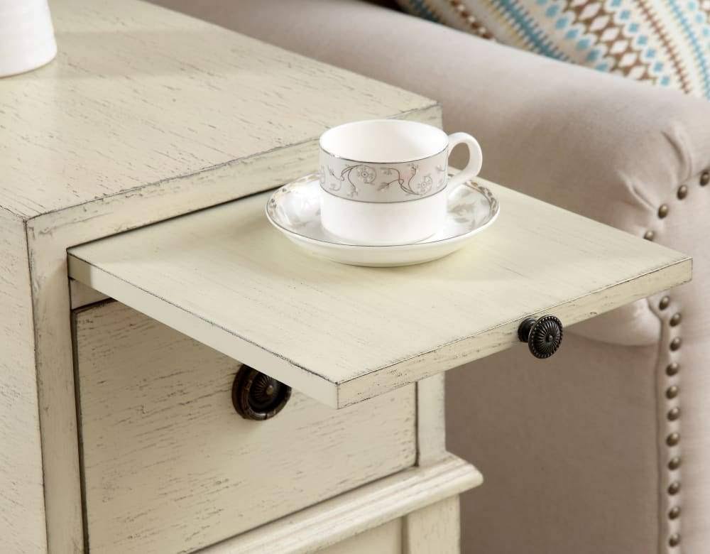 Grey One Drawer Chairside Table A310145