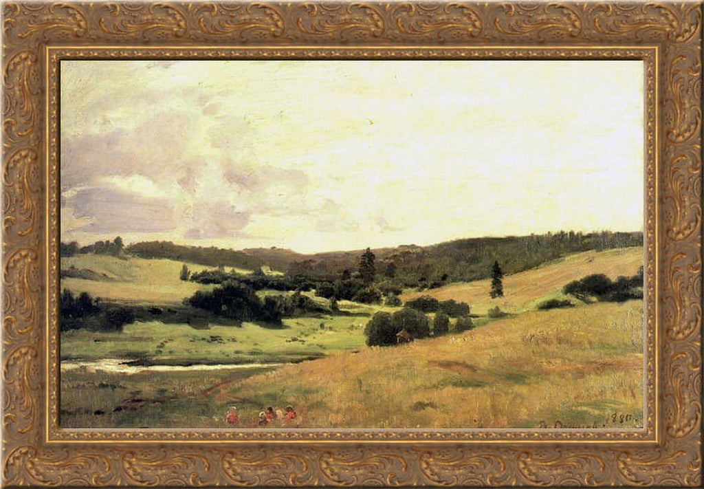 24x18 Gold Ornate Wood Framed Canvas Art U608
