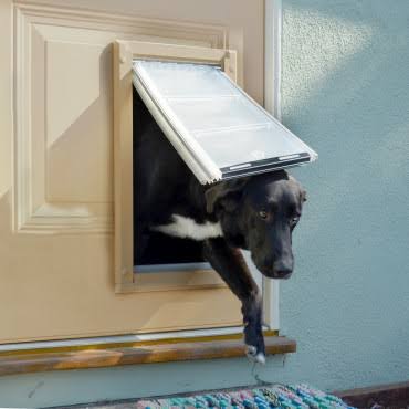 Tan Medium Single Flap Pet Door S852