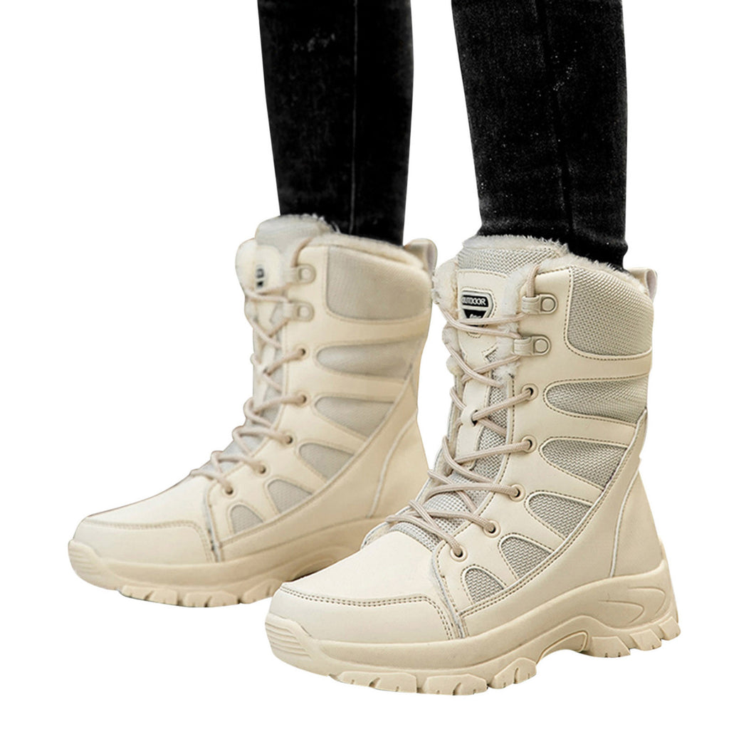 Water Proof Lace up Platform Snow Boots B5251
