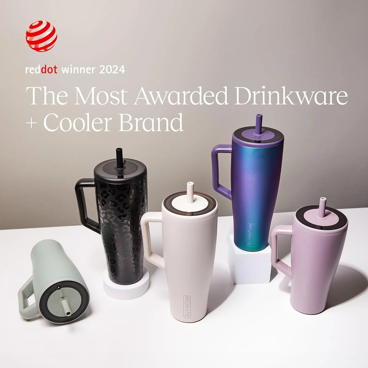 30 oz Stainless Steel Tumbler with Handle and Straw A290026