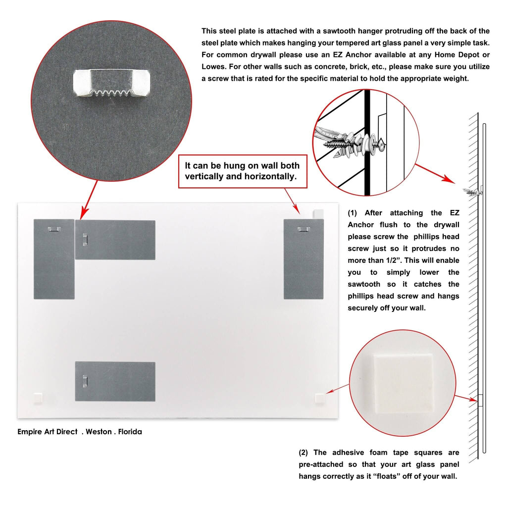 Frameless Printed Tempered Art Glass P820