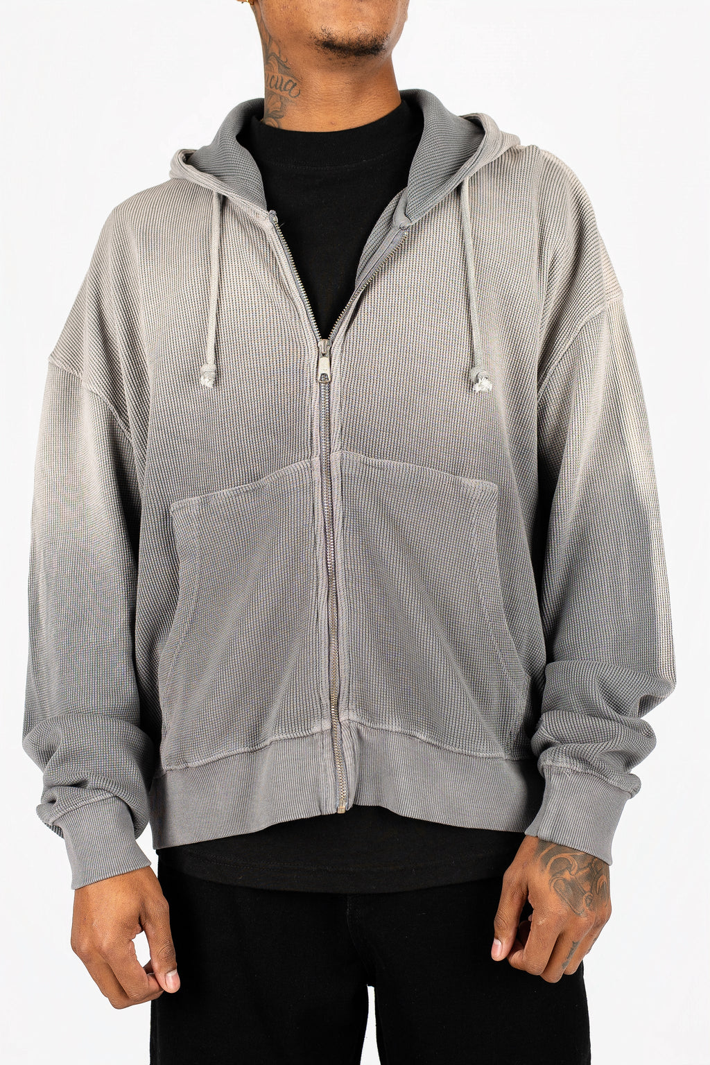 Sun-Dried Waffle Knit Baby Zip Up