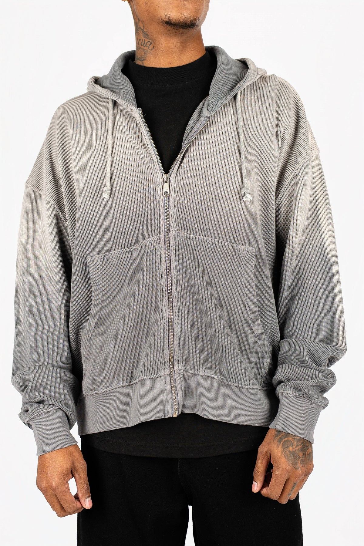 Sun-Dried Waffle Knit Baby Zip Up