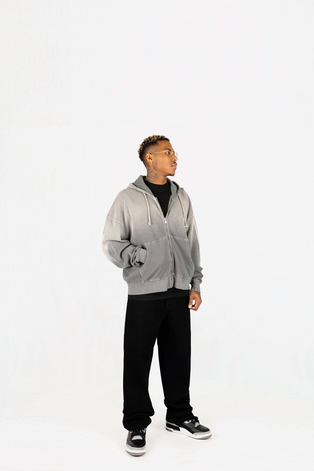 Sun-Dried Waffle Knit Baby Zip Up