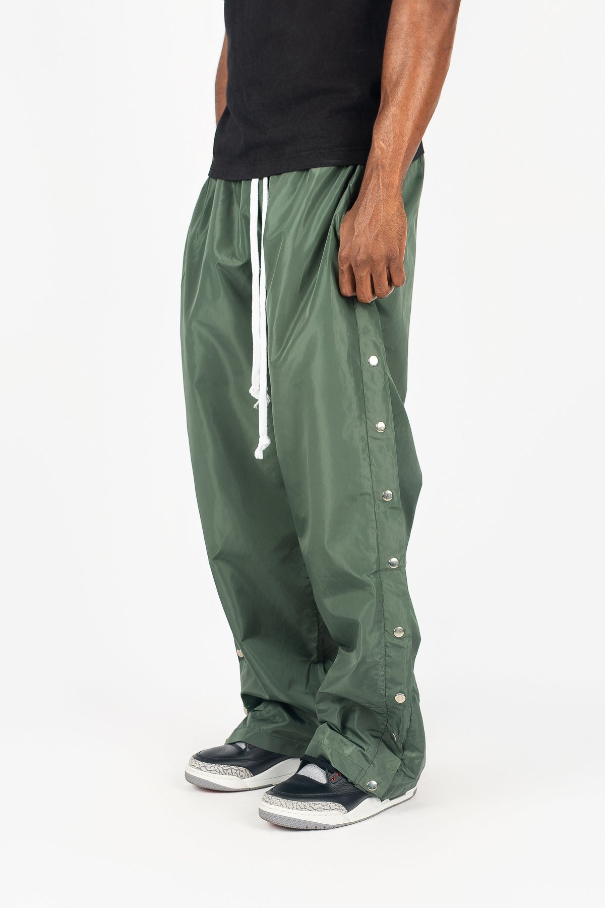 Side Snap Nylon Pants