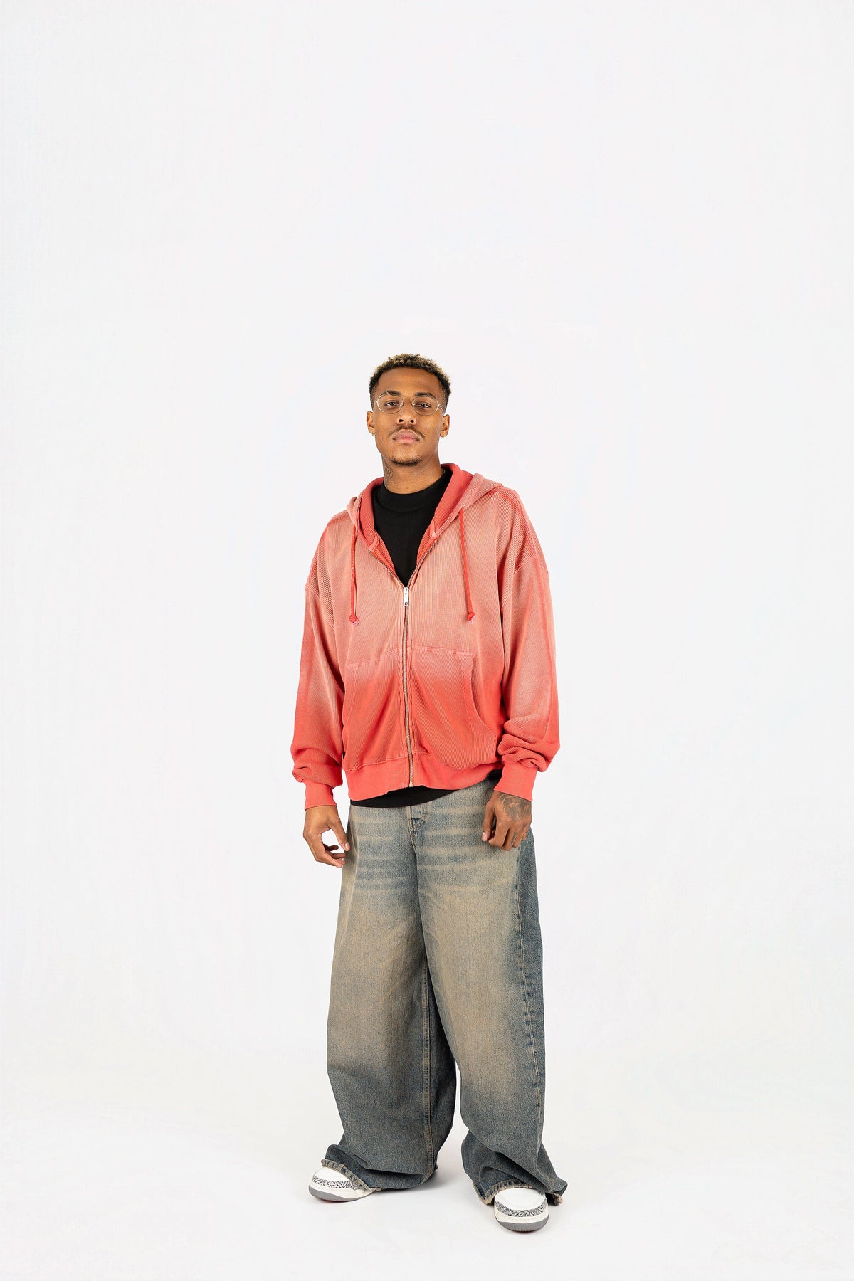 Sun-Dried Waffle Knit Baby Zip Up