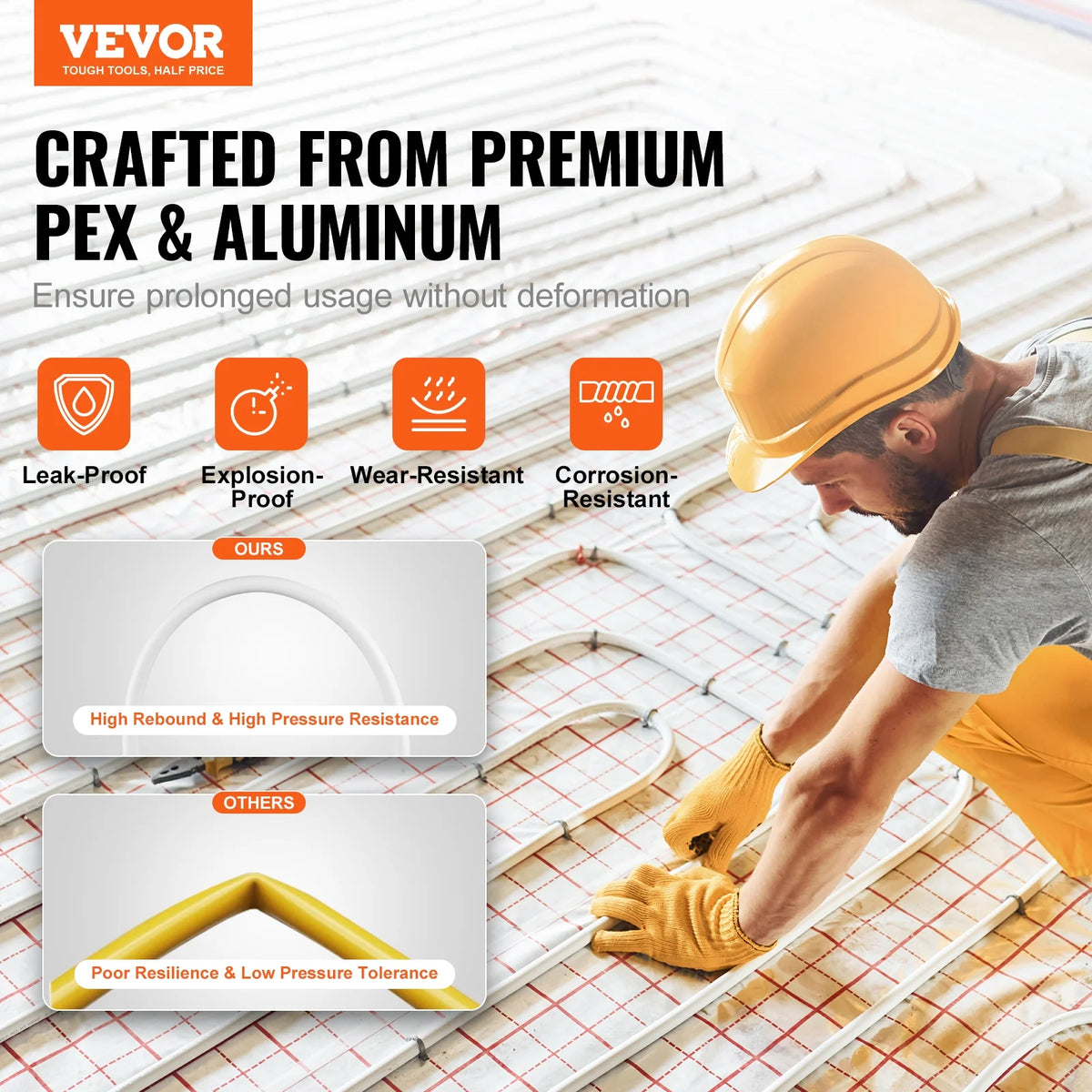 PEX-AL-PEX Tube Aluminum-Plastic Composite Pipe 984ft Oxygen Barrier Tube C2168