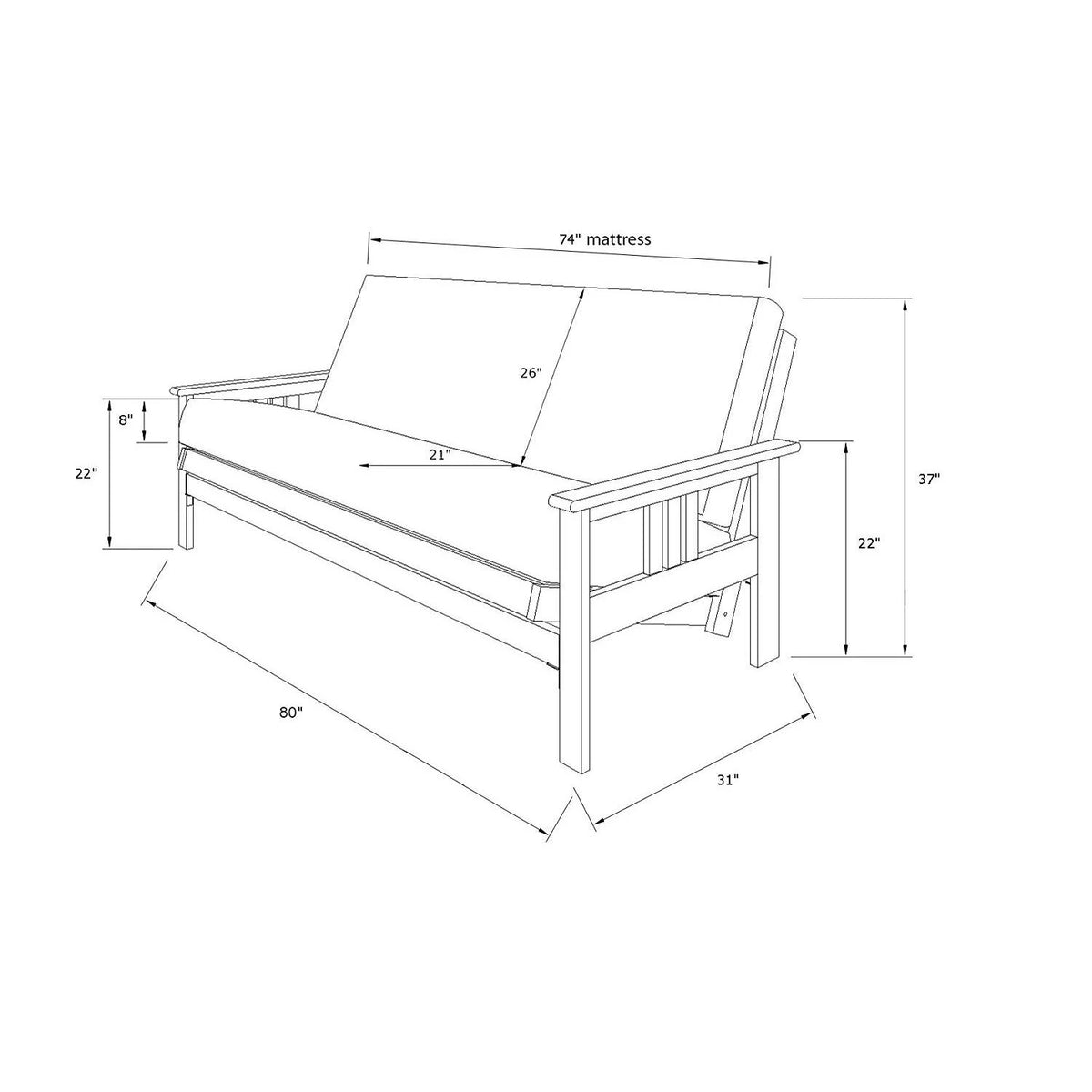 Victorian Vintage Futon Frame S29747