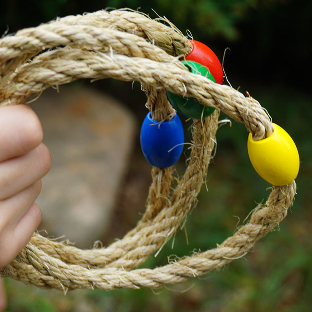 10 PCS Wooden Ring Toss Game Toy P440719