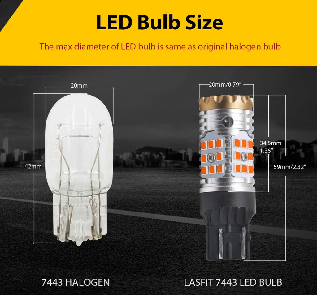 Amber LED Turn Signal Light Bulb (Pack of 2) R253