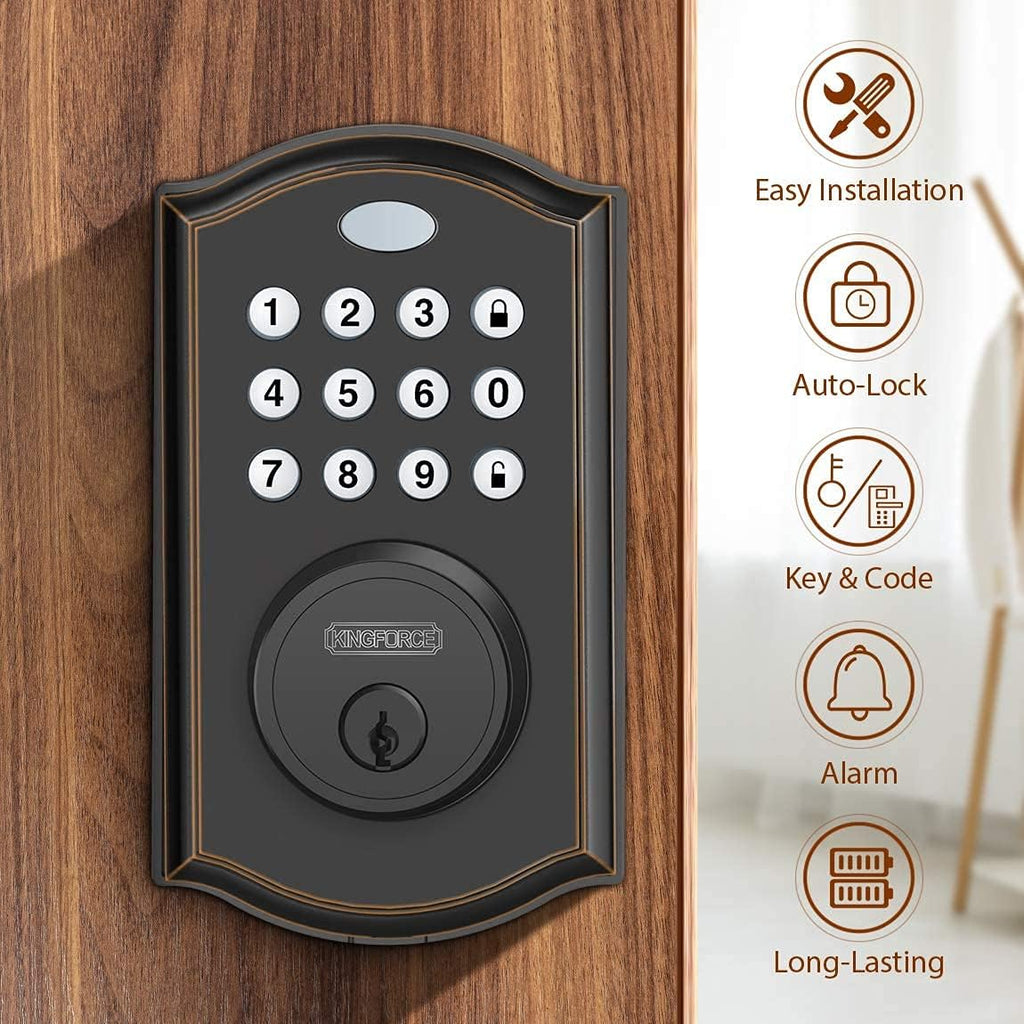 Keypad Deadbolt Lock, Keyless Entry Door Lock, Electronic Deadbolt, Pack of 2 K195