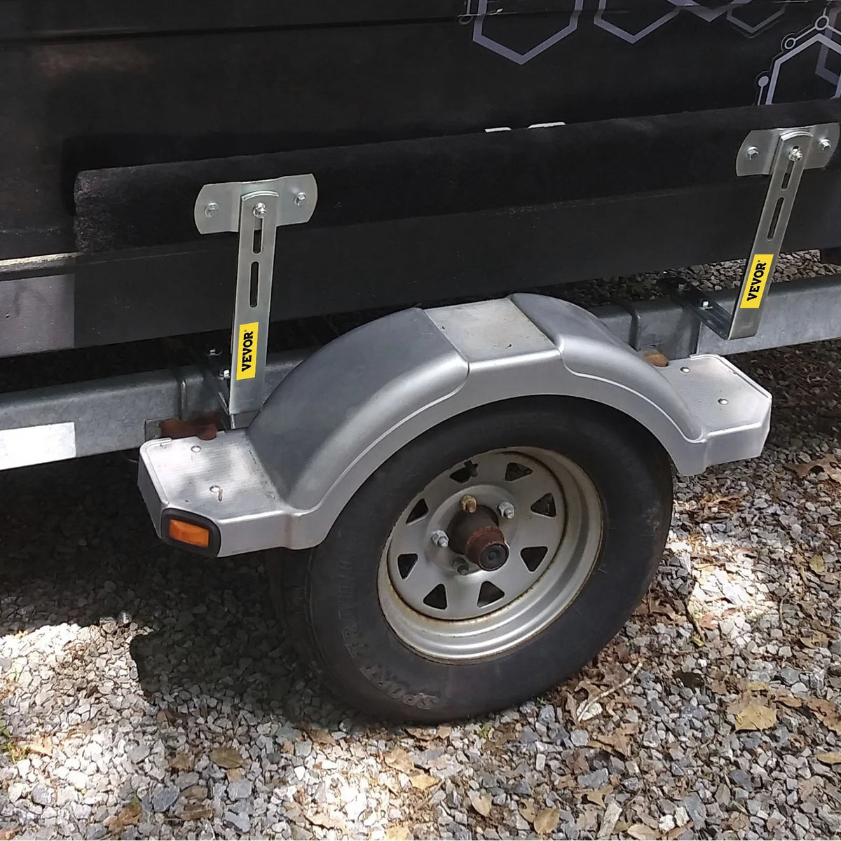 48" Boat Trailer Guide-Ons, 2-Pack, Rustproof Steel with Carpet-Padded Boards X441