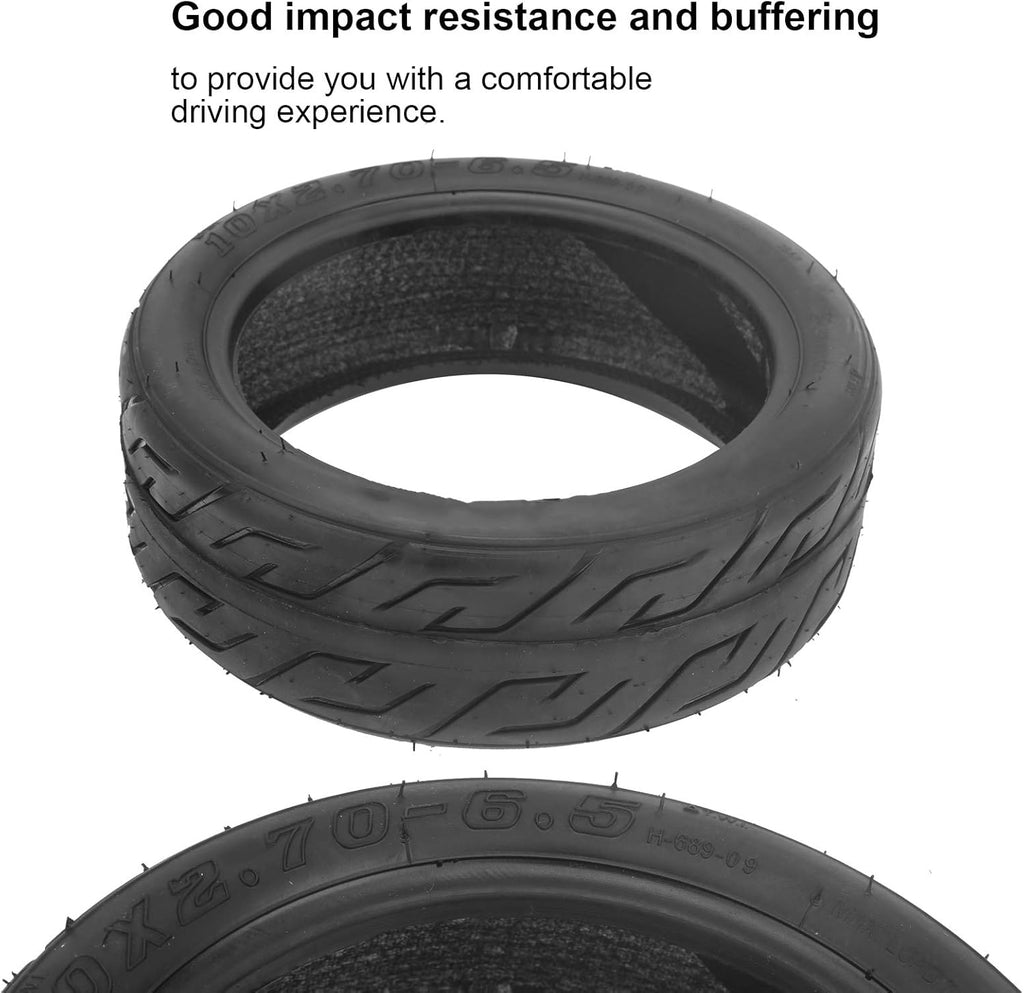 10x2.70-6.5 10 Inch Rubber Scooter Tire Pack of 2 G1008