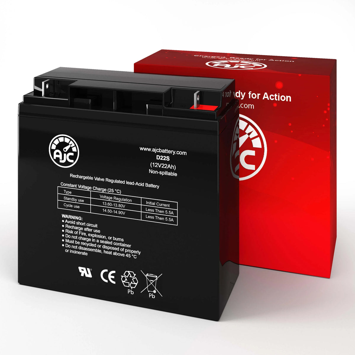 12V 22Ah Electric Scooter Battery Y7913