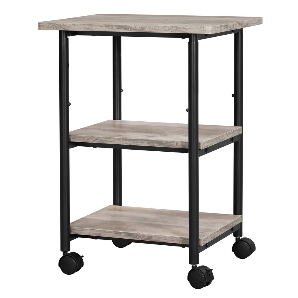 3-Tier Printer Stand with Wheels and Adjustable Table Top L248