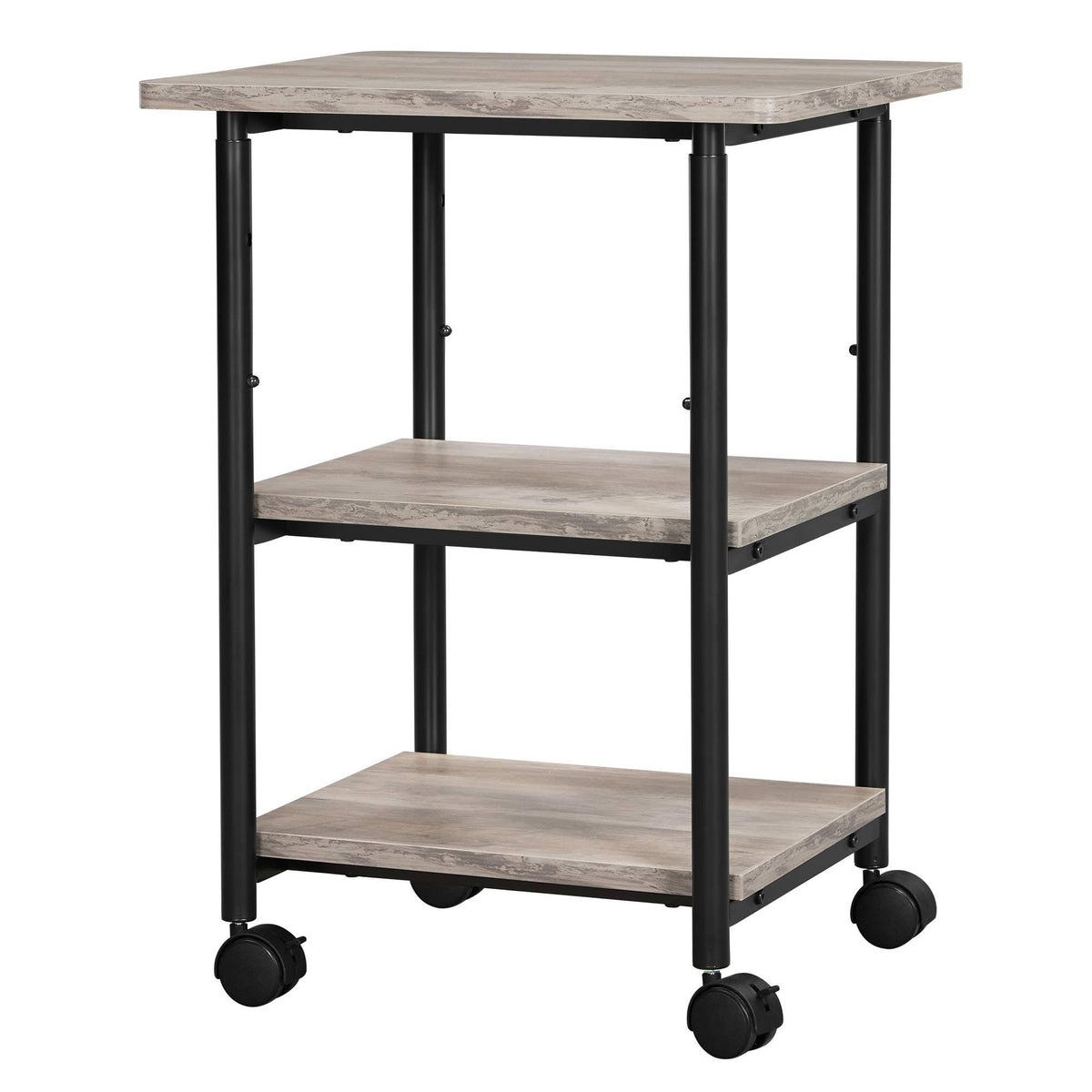 3-Tier Printer Stand with Wheels and Adjustable Table Top L248