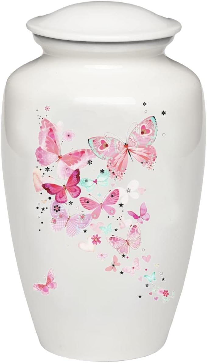 Pink Butterflies Cremation Urn for Human Ashes X463