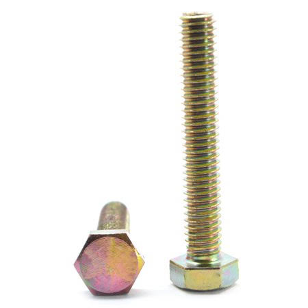 1/4-20 x 2 Coarse Thread Grade 8 Hex Tap Bolt Alloy Steel Yellow Zinc Plated Pk 750 X763