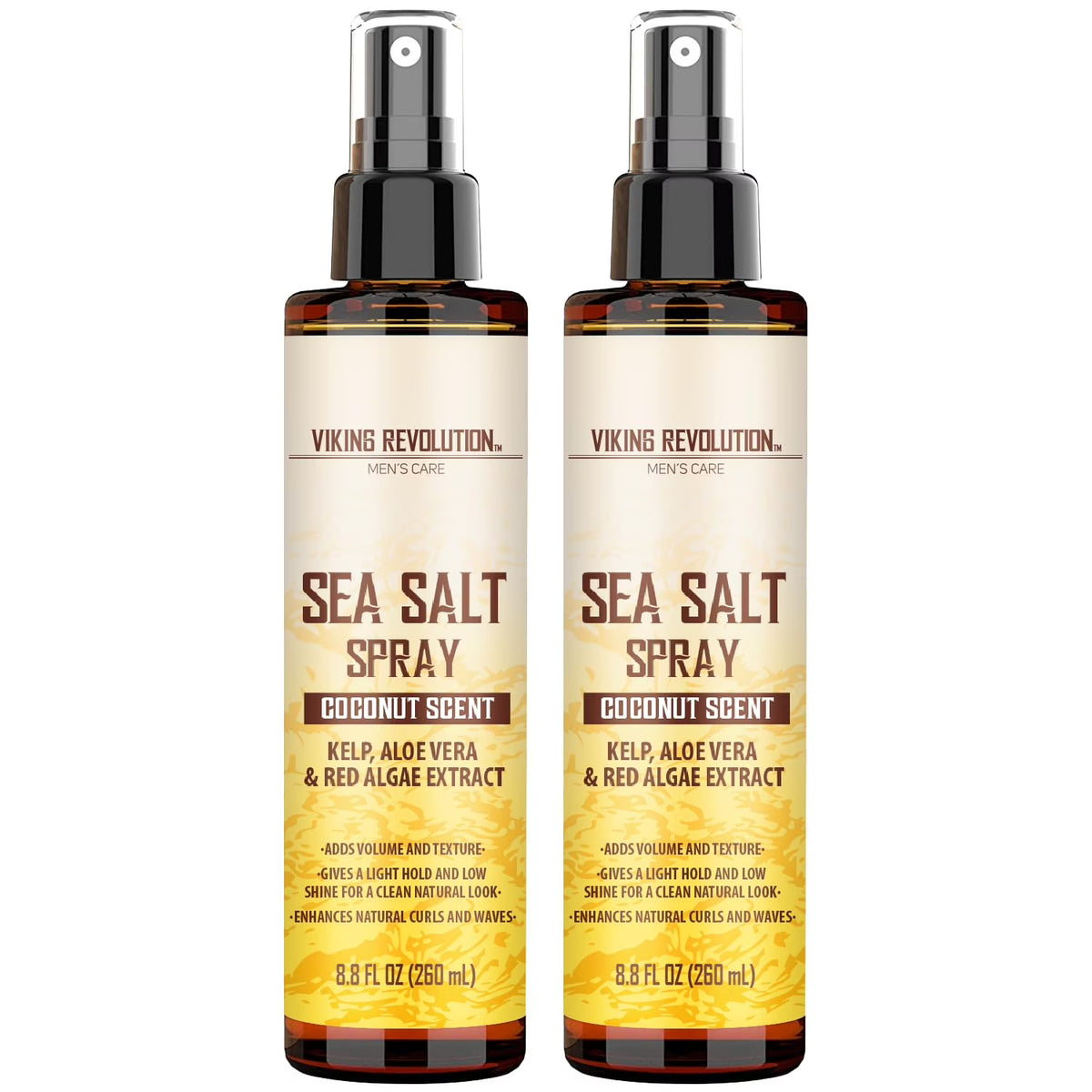 Sea Salt Spray for Hair, Coconut, 8 oz, 2 Packs X201