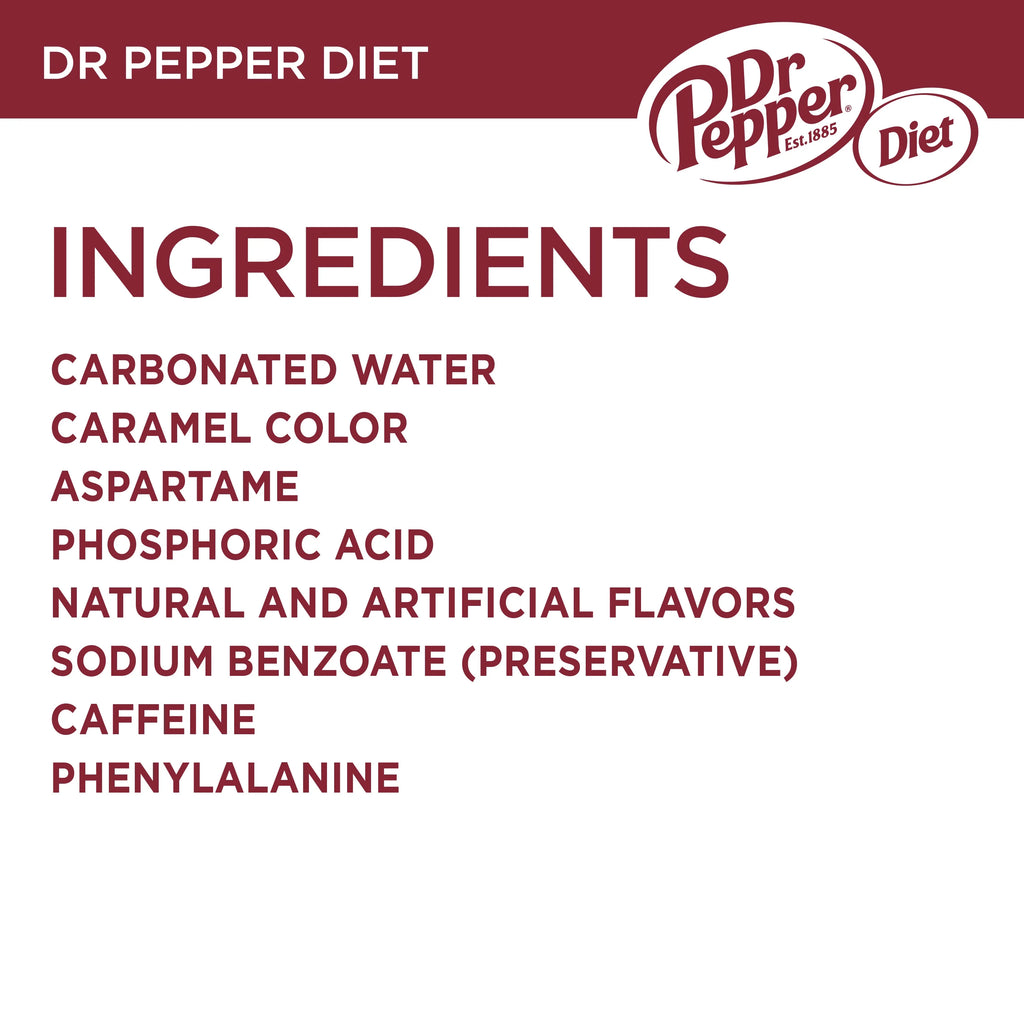 12 Pack Cans Diet Dr Pepper Soda Pop M2766