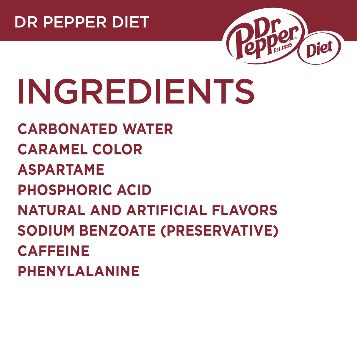 12 Pack Cans Diet Dr Pepper Soda Pop M2766